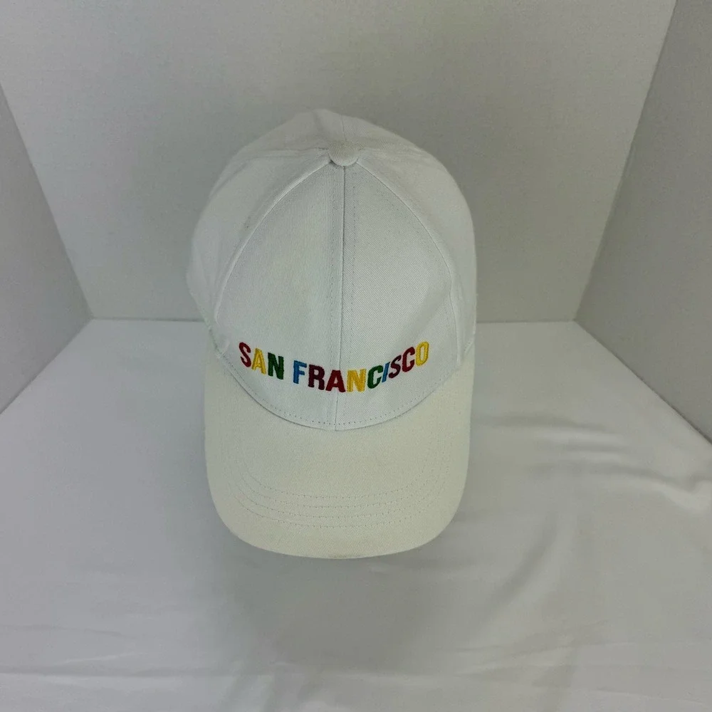 San‎ Francisco White Baseball Hat Cap, Adjustable Strap, Multicolor, Pride